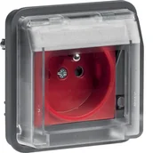 Gniazdka elektryczne - Berker W.1 Moduł gniazda 2P+Z DATA z kluczem, IP55, szary - miniaturka - grafika 1