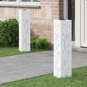 Lampy ogrodowe - vidaXL Słoneczna LED lampa na ścieżkę 2 pcs Biały - miniaturka - grafika 1