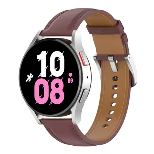 Pasek Bizon Strap Watch Casual 20 mm do Galaxy Watch FE/7/6/6 Classic/5/5Pro/4/4 Classic, ciemnobrązowy - Akcesoria do smartwatchy - miniaturka - grafika 1