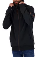 Kurtki męskie - Alife and Kickin EliasAK A męska bluza dresowa, kurtka rekreacyjna, bluza z zamkiem błyskawicznym, S-XXXL, Moonless, S, ^ - miniaturka - grafika 1