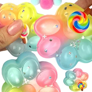 Gniotek Kocia Łapka Candy Cukierkowa - Zabawki sensoryczne - miniaturka - grafika 1