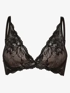Biustonosze - Calvin Klein Damski biustonosz z fiszbinami Kobiety Koronka czarny jednolity, 70B - miniaturka - grafika 1