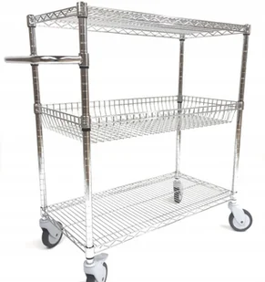 Wózek 300 kg z koszem 46x61x110 GASTROPROFIT - Wózki na żywność - miniaturka - grafika 1