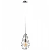 Lampy sufitowe - KET Loftowa LAMPA wisząca metalowa OPRAWA druciany zwis srebrny KET660 - miniaturka - grafika 1