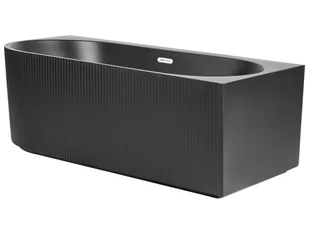 Wanna narożna lewa 170 cm x 80 cm czarna GOCTA - Wanny - miniaturka - grafika 5