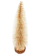 Ozdoby bożonarodzeniowe - Choinka Sztuczna Na Pniu Z Brokatem 33 Cm Złota - miniaturka - grafika 1