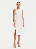 Sukienki - Rinascimento Sukienka koktajlowa CFC0125330003 Biały Slim Fit - miniaturka - grafika 1