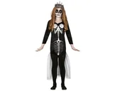 Stroje karnawałowe - STRÓJ SUKIENKA SZKIELET SYRENA CZARNY 142-148 - miniaturka - grafika 1