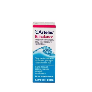 Valeant ARTELAC REBALANCE Preparat nawilżający oczy oraz soczewki kontaktowe 10 ml 9061050 - Krople do oczu - miniaturka - grafika 1