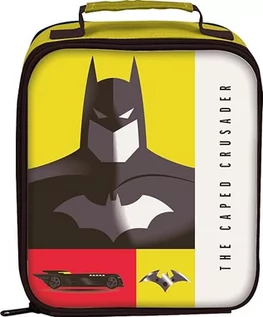 Torebki damskie - Batman termiczna torba na lunch 22 cm, zapięcie na zamek błyskawiczny z uchwytem do noszenia, utrzymuje ciepło żywności, plecak na przekąski dla dzieci z okazji powrotu do szkoły, prezenty od 3 lat - grafika 1