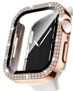 Etui + Szkło 2W1 Do Apple Watch 7/8 41Mm Diamond Rose Gold - Akcesoria do smartwatchy - miniaturka - grafika 1