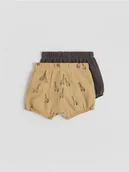 Komplety dla niemowląt - Reserved - Muślinowe szorty 2 pack - czarny - miniaturka - grafika 1