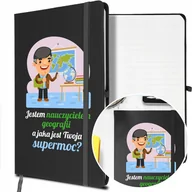 Notesy i bloczki - NOTES A5 z Gumką Prezent dla NAUCZYCIELA GEOGRAFII - miniaturka - grafika 1
