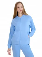 Bluzy damskie - Damska bluza dresowa 4F z kapturem MM00 SWSF1763 32S niebieski XL - miniaturka - grafika 1