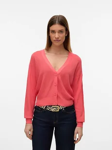 Vero Moda Kardigan w kolorze koralowym - Swetry damskie - miniaturka - grafika 1
