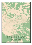 Plakaty - Galeria Plakatu, Plakat, Sarajewo Mapa Kolorowa, 61x91,5 cm - miniaturka - grafika 1