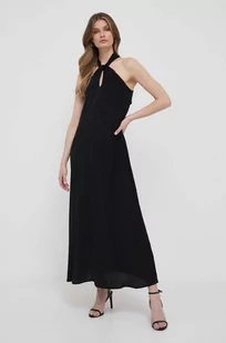 Sisley sukienka kolor czarny maxi oversize - Sukienki - miniaturka - grafika 1