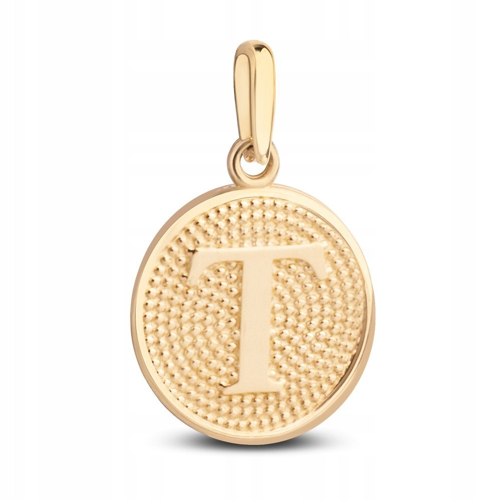 ZŁOTA WYJĄTKOWA ZAWIESZKA MEDALIK LITERKA T 333