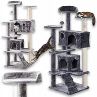 Drapaki dla kotów - Pupilo Domek Drapak Legowisko Hamak Drabinka Dla Kota Zabawki 5 Poziomów PET302 - miniaturka - grafika 1