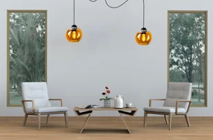 Lampa sufitowa pająk 2 żarówki czarna BOLL - Lampy sufitowe - miniaturka - grafika 1