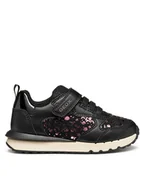 Buty dla dziewczynek - Geox Sneakersy J Fastics J46GZB 0BCBL C0037 D Czarny - miniaturka - grafika 1