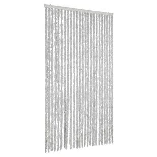 vidaXL Zasłona muchowa szara 100x220 cm szenilowa - Zasłony - miniaturka - grafika 1