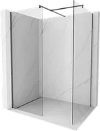 Ścianki i drzwi prysznicowe - Mexen Kioto ścianka prysznicowa Walk-in 110 x 85 cm, transparent, gun gray szczotkowany - 800-110-202-66-00-085 - miniaturka - grafika 1