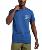 Koszulki męskie - T-shirt Lee GRAPHIC TEE 112349067 Drama Blue S - miniaturka - grafika 1