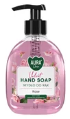 Mydła - Mydło w płynie z dozownikiem BISPOL Aura Care 300ml RÓŻA - miniaturka - grafika 1