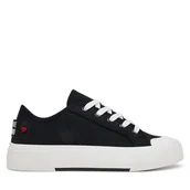 Trampki damskie - Trampki LOVE MOSCHINO JA15012G0MJP0000 Czarny - miniaturka - grafika 1