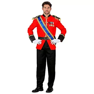 Widmann 23572 kostium księcia królewskiego, marynarka z szarfą, spodnie, pasek, rękawiczki, mundurek, impreza tematyczna, karnawał, dla mężczyzn, wielokolorowy, M - Rękawiczki - miniaturka - grafika 1