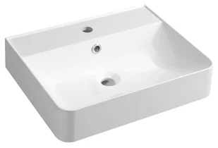 Sapho Umywalki - Umywalka 50x40 cm, z przelewem, otwór na baterię, biała KV050 - Umywalki Sapho Umywalki - Umywalka 50x40 cm, z przelewem, otwór na baterię, biała KV050 - Umywalki - miniaturka - grafika 1
