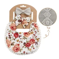Śliniaki i fartuszki - Zestaw Dwustronny Śliniaczek I Opaski W Stylu Vintage/Boho - miniaturka - grafika 1