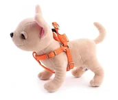 Szelki dla psów - Zolux Szelki regulowane Mac Leather 15mm kolor pomarańczowy - miniaturka - grafika 1