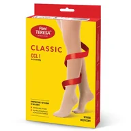 Bielizna lecznicza - Podkolanówki przeciwżylakowe uciskowe PANI TERESA CCL1 palce zakryte / długie beżowe XL, 1szt. >> 0zł za wysyłkę przy zakupach od 149 zł << - miniaturka - grafika 1