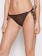 Stroje kąpielowe - Michael Kors MICHAEL Dół od bikini Logo MM7W504 Brązowy - miniaturka - grafika 1