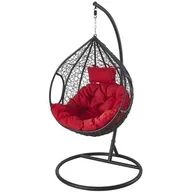 Pozostałe meble ogrodowe - Saska Garden Saska Garden Huśtawka fotel bujany Cocoon rozm L czerwony/czarny 1014883 - miniaturka - grafika 1
