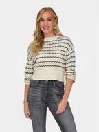 Swetry damskie - ONLY Sweter Asa 15310527 Beżowy Regular Fit - miniaturka - grafika 1