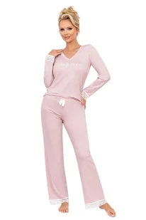 Donna Piżama Simply Long Powder Pink 44 Powder Pink - Piżamy damskie - miniaturka - grafika 1