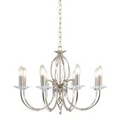 Lampy sufitowe - Elstead Lighting Aegean 8Lt Chandelier Polished Nickel AG8 POL NICKEL Elstead lampa wisząca stylowa świecznikowa AG8 POL NICKEL ) - miniaturka - grafika 1