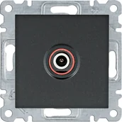 Gniazdka elektryczne - Hager Gniazdo antenowe TV końcowe LUMINA - czarny mat - miniaturka - grafika 1