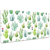 Podkładki na biurko - Podkładka mata ochrona biurka Małe Kaktusy 100x50cm, Dywanomat - miniaturka - grafika 1