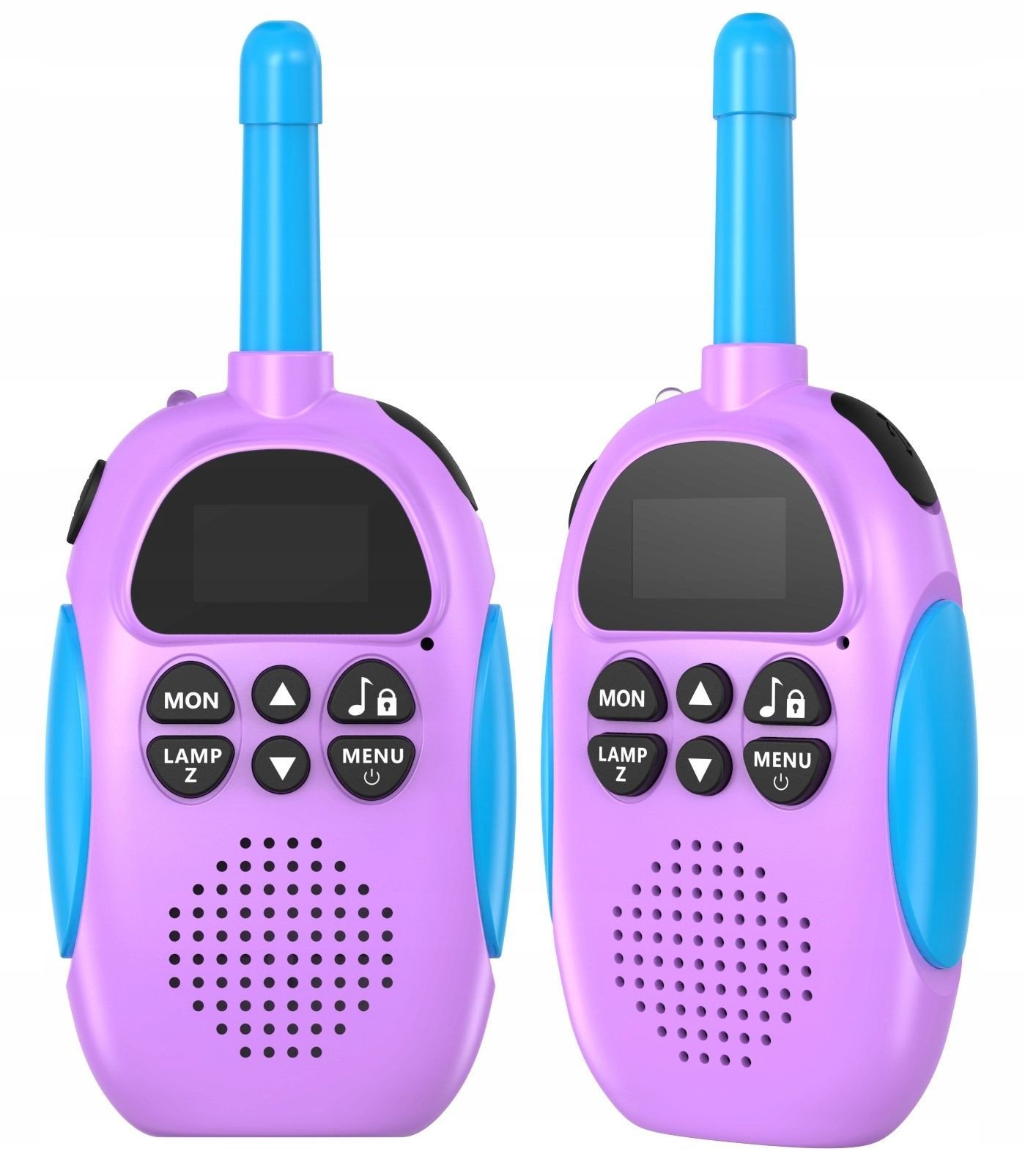 Zestaw 2x Radiotelefon Krótkofalówka Walkie Talkie 3km 16 Kanałów Kiddoboo / Fioletowy