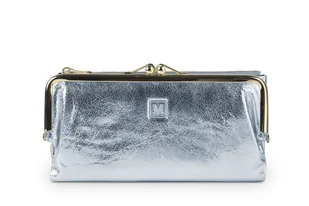 Portfel damski Skórzany VerMari Glamor Perłowy Błękit - Portfele - miniaturka - grafika 1