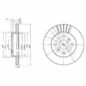 Tarcze hamulcowe - Tarcza hamulcowa DELPHI BG3519 - miniaturka - grafika 1