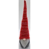 Ozdoby bożonarodzeniowe - SKRZAT Z DŁUGĄ CZERWONĄ CZAPKĄ I ŚWIECĄCYM NOSEM 10x9x42CM - miniaturka - grafika 1