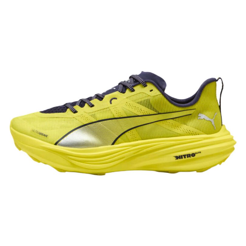 Męskie buty do biegania Puma Deviate Nitro Elite Trail Lux Lime/Deep Plum UK 10
