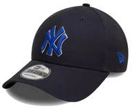 Czapki damskie - Czapka NEW ERA z daszkiem NYY Side Patch 9FORTY granatowa - miniaturka - grafika 1