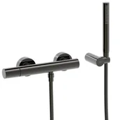 Baterie wannowe i prysznicowe - Bateria prysznicowa natynkowa Tres Study czarny 26116701KM - miniaturka - grafika 1