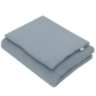 Kołdry i poduszki dla dzieci - New Baby Zestaw muślinowy z wypełnieniem, niebieski, 80 x 70 cm - miniaturka - grafika 1